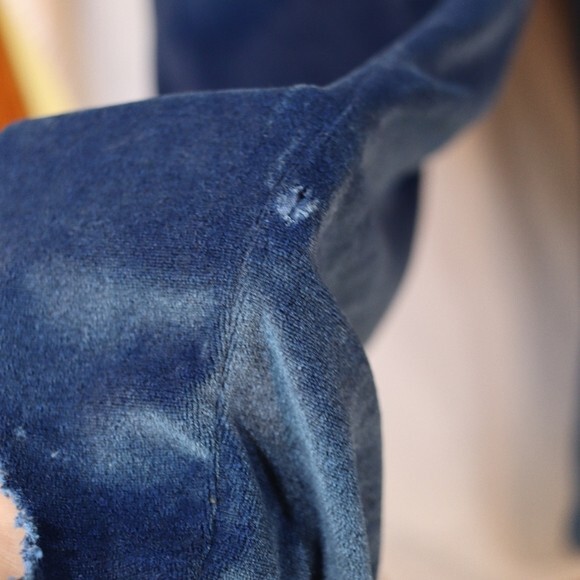 Vintage Jordan Blue Velour Drawstring Pants  Joggers XXL Flawed - Picture 9 of 13